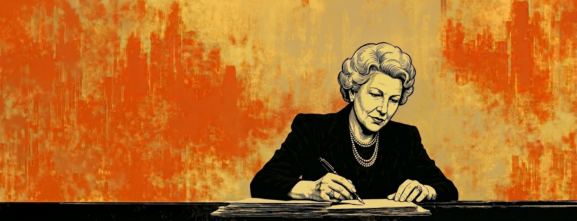 Sylvia Garber at her desk