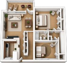 522 Dryden Road · 2 bedrooms original brochure floor plan