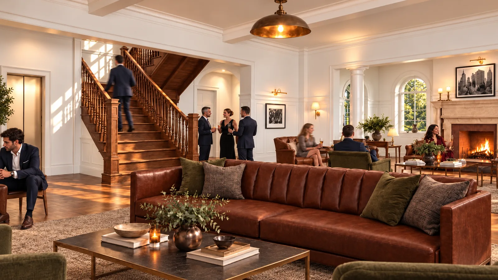 Illustrative Baker House clubhouse lounge